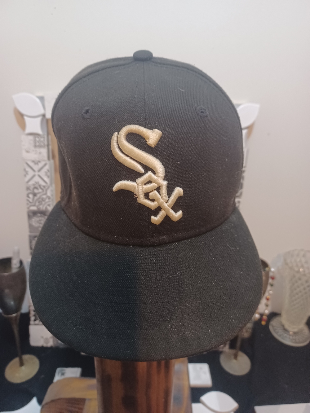 New Era Black and Gold White Sox Fitted Hat